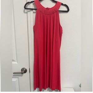 Fashionable Vibrant Pink Sleeveless Dress